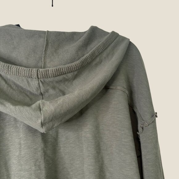 NWT Lucky Brand Hooded Lightweight Sweatshirt Green Cotton Stretch Size XL - Picture 11 of 15